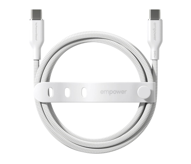 PanzerGlass empower Racing 240W USB-C 1,2m Silver White - 1546787 - zdjęcie